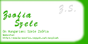 zsofia szele business card